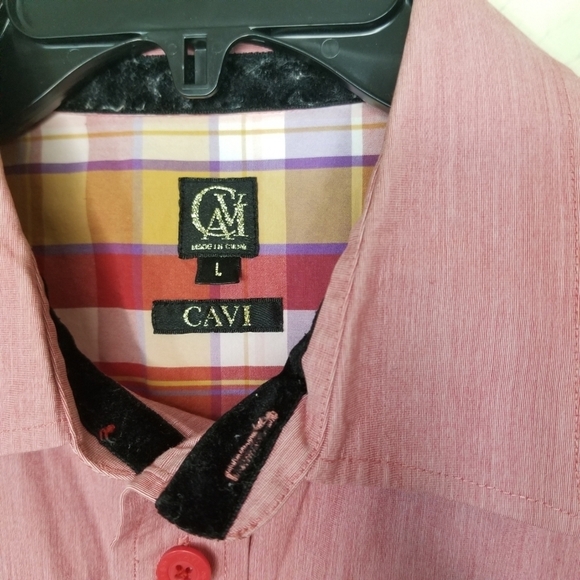 Retrofit Short Sleeve Cavi Designer Men Sz L Red C - Picture 8 of 8